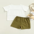 thumbnail image 4 of Contrast Color  Neck T-shirt with Pocket + Solid Color Shorts, 4 of 9
