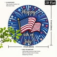 thumbnail image 2 of 1pc Happy 4th of july 8x8in Round Shaped Aluminum Sign, 8x8 inch Wall Art Metal Sign Wall Decorative Sign & Plaque, 2 of 6