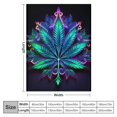 thumbnail image 4 of Nawypu  Cannabis Leaves Flannel Blanket Bohemian Mandala Sherpa Blanket Marijuana Weed Leaf Plush Blanket Galaxy Starry Sky Trippy Bed Blanket, Blue Purple Fuzzy Blanket Throw, 4 of 6