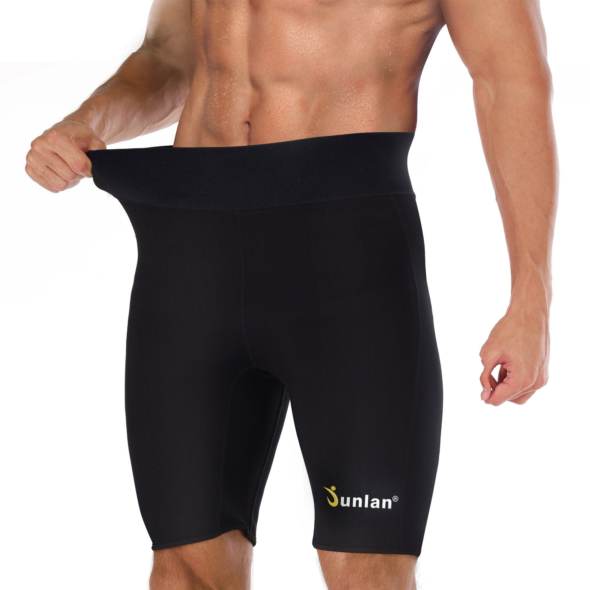 Men's Neoprene Sauna Sweat Pants Thermo Slimming Shorts Thigh Shaper Yoga Shorts 