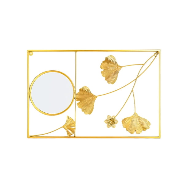 Espejo decorativo de Arte de pared Hoja Gloria Escultura para colgar en la pared Hoja de ginkgo