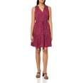 thumbnail image 1 of Vestido GAP sin mangas con cuello abierto y estampado floral negro para mujer, 1 of 3