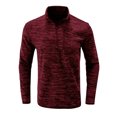 thumbnail image 3 of Txlixc Pullover de hombre, chaqueta de manga larga con cuello de color de contraste, cremallera Txlixc  moda, 3 of 6
