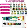 thumbnail image 3 of KEFF Kids Painting Set - Toddler Paint Kit with Non Toxic Acrylic Paints, Pre-Drawn Canvas Boards, Easel, Brushes, Palette & Smock for Girls and Boys, 3 of 7