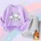 thumbnail image 1 of Cinnamoroll-Ropa deportiva Kawaii Anime Sanrio para niños, Conjunto de sudadera informal, pantalones de 2 piezas, ropa de dibujos animados para niñas lindas, otoño, 1 of 4