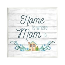 Stupell Industries Floral Where Mom Is Botanical & Floral Painting Unframed Art Print Wall Art, 12 x 12