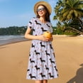 thumbnail image 4 of Lsque Dachshund Dog Puppy Print Women's Casual Dress T-Shirt Summer Short Sleeve Scoop Neck Swing Dresses, 4 of 6