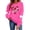 Hot Pink, variant on Dgankt Valentine's Day Shirts for Women Heart-Printed Crewneck Long Sleeve Shirts Casual Sweatshirt,Sizes XS-XL