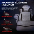 thumbnail image 5 of RESPAWN 900 Console Gaming Recliner with Footrest and Lumbar Support - Comfortable Ergonomic Gaming Chair with Headrest, No Wheels, Reclining, Heavy Duty, Racing Style Video Game Chairs - Gray Fabric, 5 of 7
