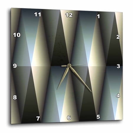 3drose, Silver Brushed Metal Surface, 10x10 Wall Clock