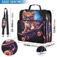thumbnail image 3 of 3 Ring Zipper Binder with Shoulder Strap Waterproof Trapper Keeper 1.5 Inch D-Ring 500 Sheets Capacity Cat with Glasses Skateboard, 3 of 8