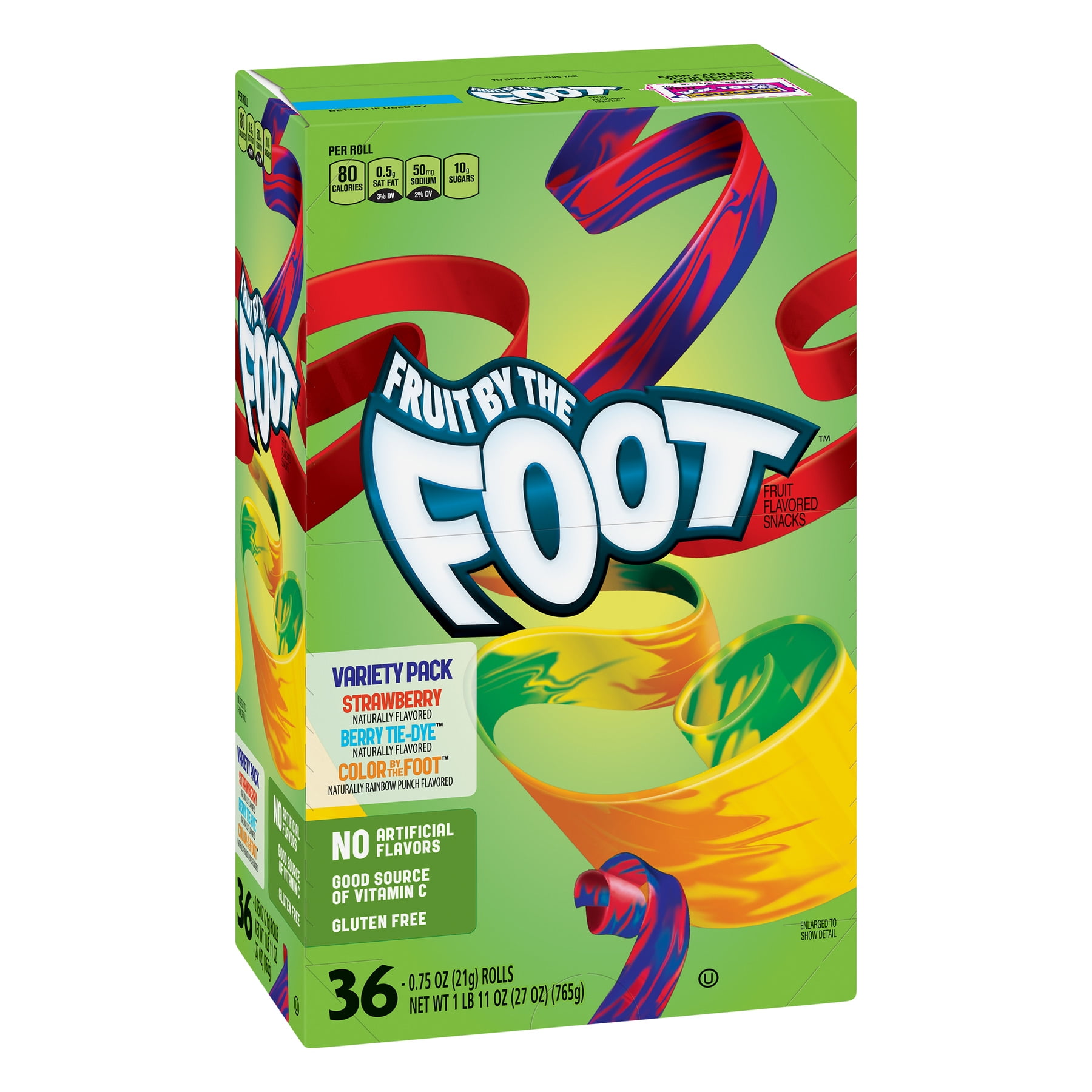 Betty Crocker Fruit By The Foot Strawberry/Berry TieDye/Color By The