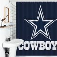 thumbnail image 3 of Football Cowboys Shower Curtain Modern Home Bathroom Bathtub Decor Waterproof Fabric with Hooks, 3 of 6