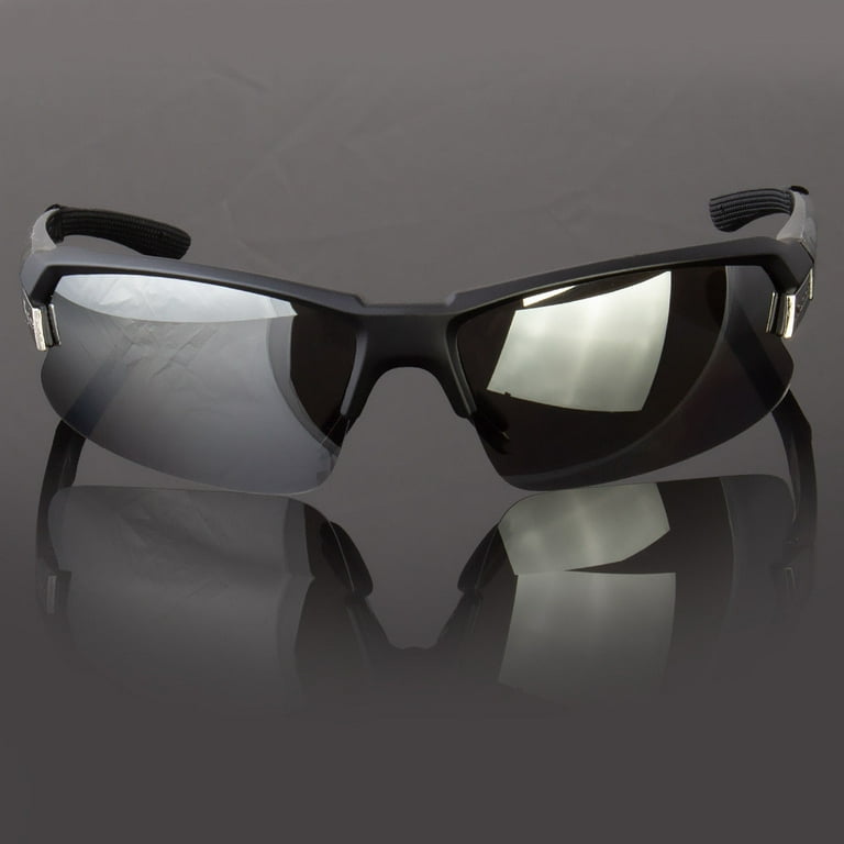 Black Mens Sports Sunglasses - Triple X 