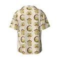 thumbnail image 2 of Xecao offers the Frogs for Men's Casual Short-sleeved Shirt, a button-up collared shirt with a pocket, perfect for beach vacations and yacht travel in the Small size., 2 of 7