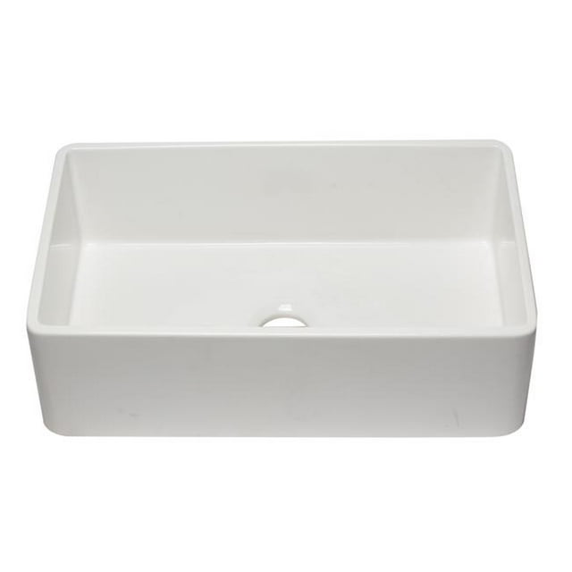 ALFI Brand AB3320SB-W 33 Po. Évier de Cuisine Réversible Simple Style Ferme - Blanc