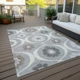 thumbnail image 6 of Addison Rugs Chantille Indoor/Outdoor Transitional Medallions Gray Washable Rectangle Rug, 3' x 5', 6 of 6