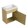 thumbnail image 5 of BNK 18" Small Bathroom Vanity with Sink, Modern Wall-Mounted Bathroom Vanity, Small Sink and Vanity, for Small Bathroom, 5 of 14