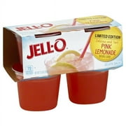 Jell-O Limited Edition Pink Lemonade Gelatin Snack, 4 Count