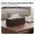 thumbnail image 3 of predolo Caja de Pañuelos de Piel Sintética Diseño Elegante Caja de Pañuelos de Cuero Sintético Resistente Al Desgaste Servilletero para Empresas, Escritorio, 3 of 5