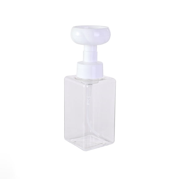 Herrnalise Flower Foam Pump Bottles Soap Dispenser, Clear Plastic Empty Refillable Containers 2 Size Optional Storage Clearance