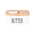 thumbnail image 1 of Butter Dish With Lid | Ceramic Butter Dish With | Large 600ml Capacity | Double Silicone Seal & Airtight Lid | Keeps Butter Fresher For Longer | All Types Of Butter, 1 of 5