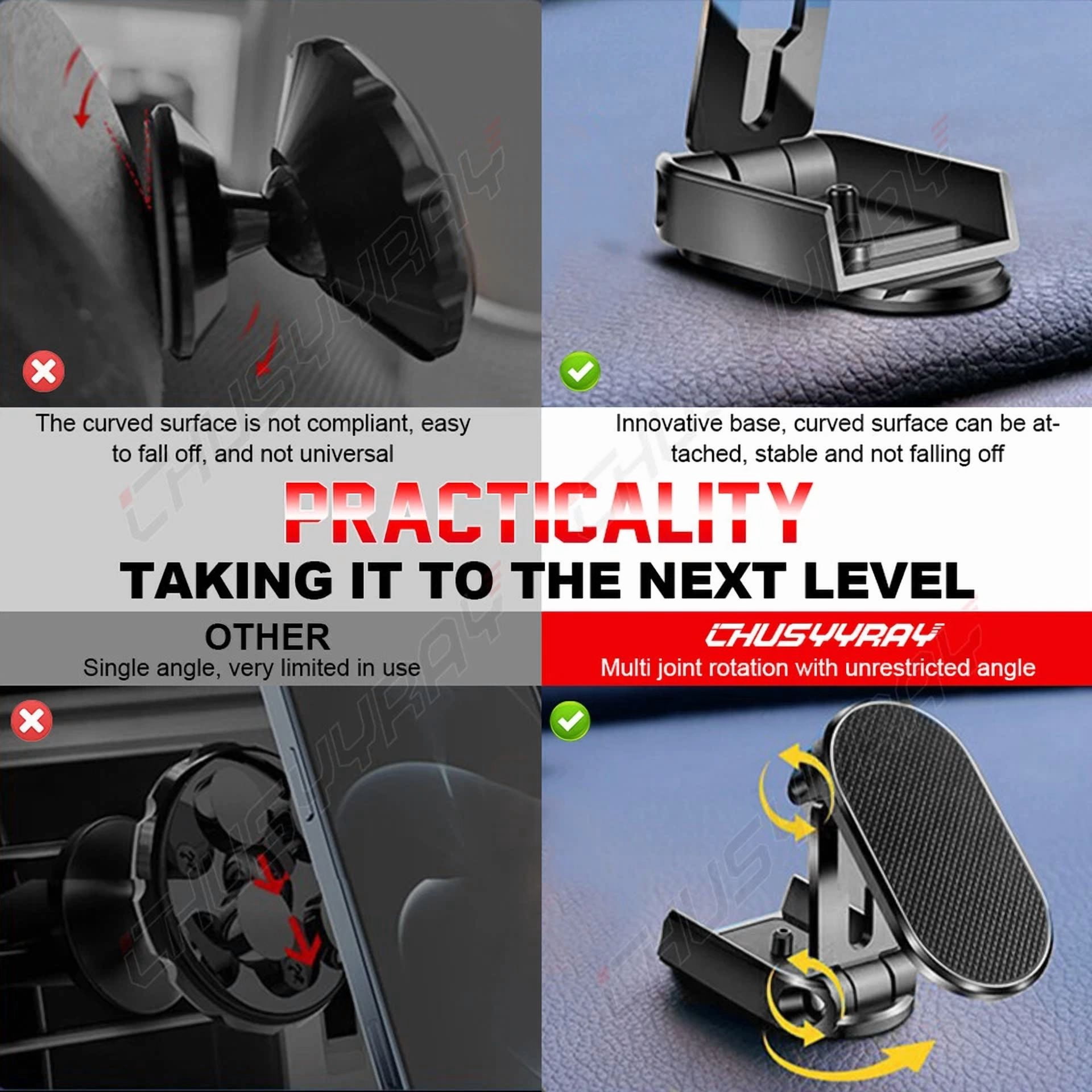 Universal 360° Rotation Car Cell Phone Mount Stand Gps Folding Stand
