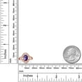 thumbnail image 3 of Gem Stone King 1.57 Ct 8X6mm Oval Checkerboard Purple Amethyst 18K Rose Gold Plated Silver Ring (Size 7), 3 of 4