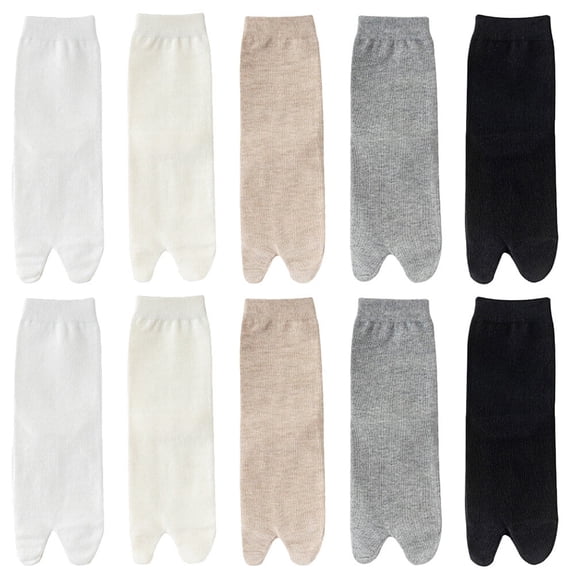 Women's Split Toe Socks Comfortable Cotton Flop Sock Tabi Style