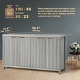 thumbnail image 3 of ARKANTOS 4-Door Sideboard Buffet Cabinet with Adjustable Shelves, Wave-pattern Panel, Mist Oak, 3 of 10