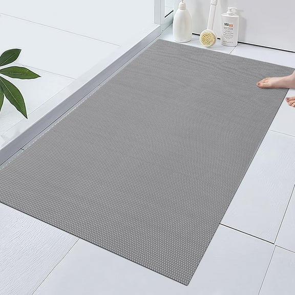 58×32 Inches Extra Large Shower Mat, Anti Slip Bathtub Mat for Tub & Shower,Quick-Dry PVC Shower Stall Mat for Bathroom