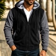 thumbnail image 3 of Jackets for Men Stylish Color Block Hooded Zip Up Long Sleeve Travel Jacket, 3 of 6