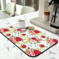 thumbnail image 3 of Coffee Bar Mat Accessories for Countertop Absorbent Anti-Slip Silicone Pioneer Flower Dish Drying Mats for Kitchen Counter Draining Pad Decor Gift Fit Coffee Maker Coffee Pot Espresso Machine 19x12in, 3 of 6