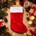 thumbnail image 5 of 6 Pack Christmas Stockings, 15.75 Inch Velvet Christmas Stocking with White , Xmas Hanging Stocking Decor for Fireplace Home Holiday Party, 5 of 5