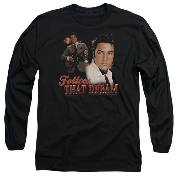 Elvis Presley Follow That Dream-Long Sleeve Adult 18/1 Black