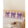 thumbnail image 5 of Checkered Bow Body Pillow Cover 20 x 60 Inch Decorative Pillow Cover Butterfly Tie Pink Black Leopard Print Lumbar Pillowcase Seasonal Rectangle Cushion Case for Couch Sofa Bed Living Room, 5 of 7