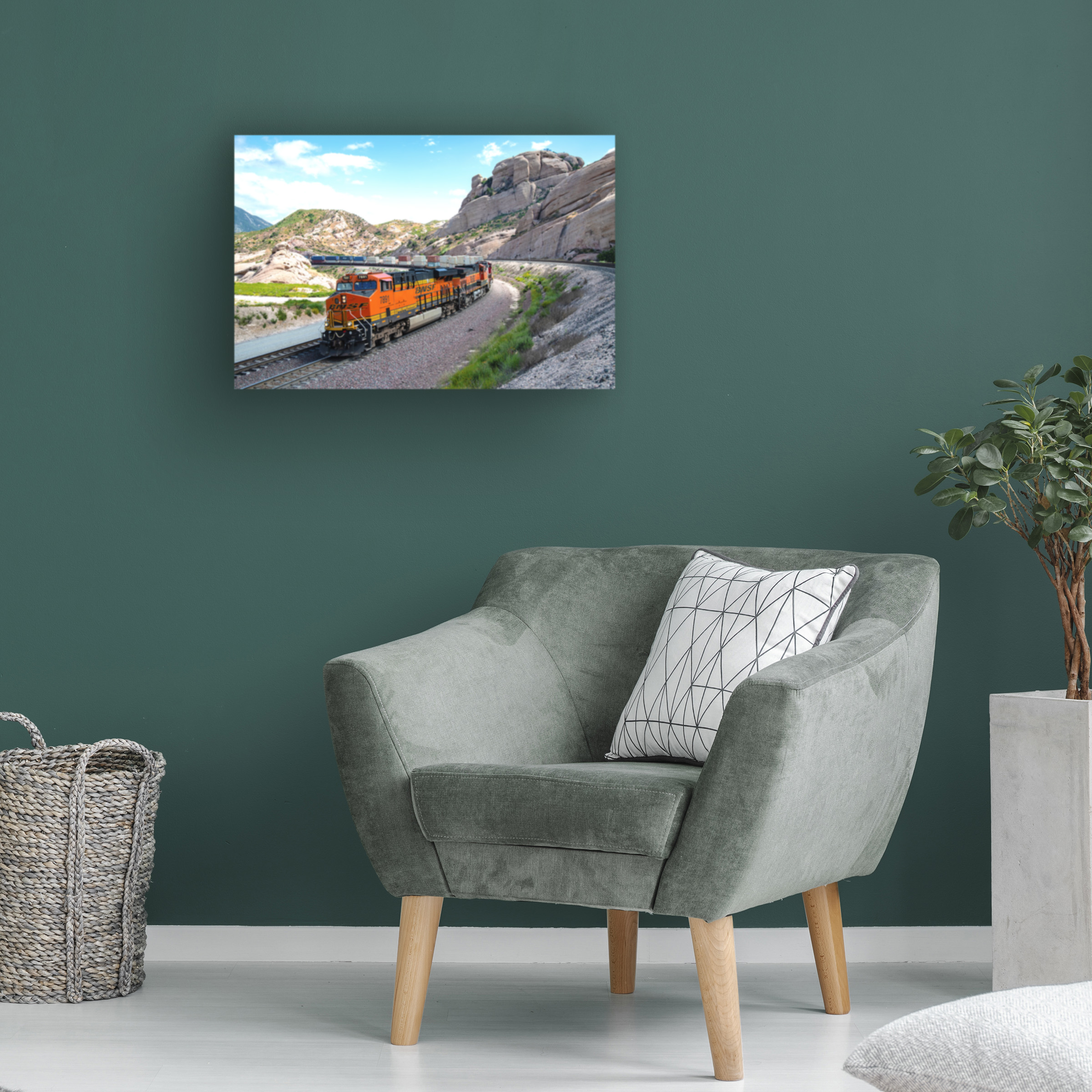 Robert Michaud 'Cajon Pass Sullivans Curve' Canvas Art
