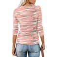 thumbnail image 2 of T-shirt Henley à Manches Courtes/longues pour Femmes, Décontracté, Basique, 2 of 2