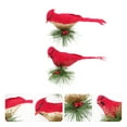 thumbnail image 5 of 2 piezas de adorno de pájaro simulado, pluma, pájaro, jardinería, manualidades (rojo, dorado), 5 of 5