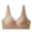 Khaki, variant on Tqyyweavej Push Up Bras for Women Ribbed No Underwire Seamless Bras Full Coverage Lightly Lined T-Shirt Bras Size M to 2XL