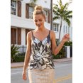 thumbnail image 6 of LMLYSoH Women's Glitter Sequin Cami Tops Sleeveless Spaghetti Strap V Neck Camisole Summer Clubwear, 6 of 9