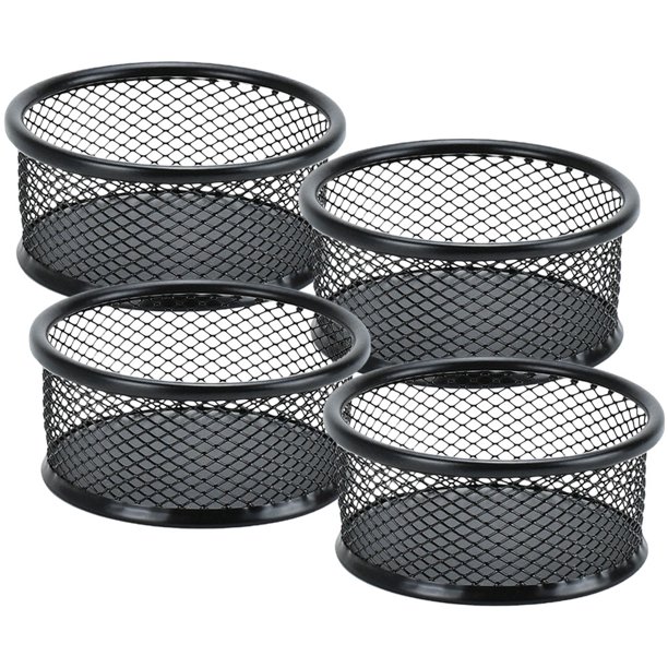 OUNONA 8Ud Organizador De Clips Para Escritorio De Hierro Negro Con Apilable Y Malla Resistente