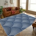 thumbnail image 2 of Hasoo Modern Arches Area Rug Mid Century Modern Bedroom Living Room Decor Floor Rug 5' x 7' Blue, 2 of 5