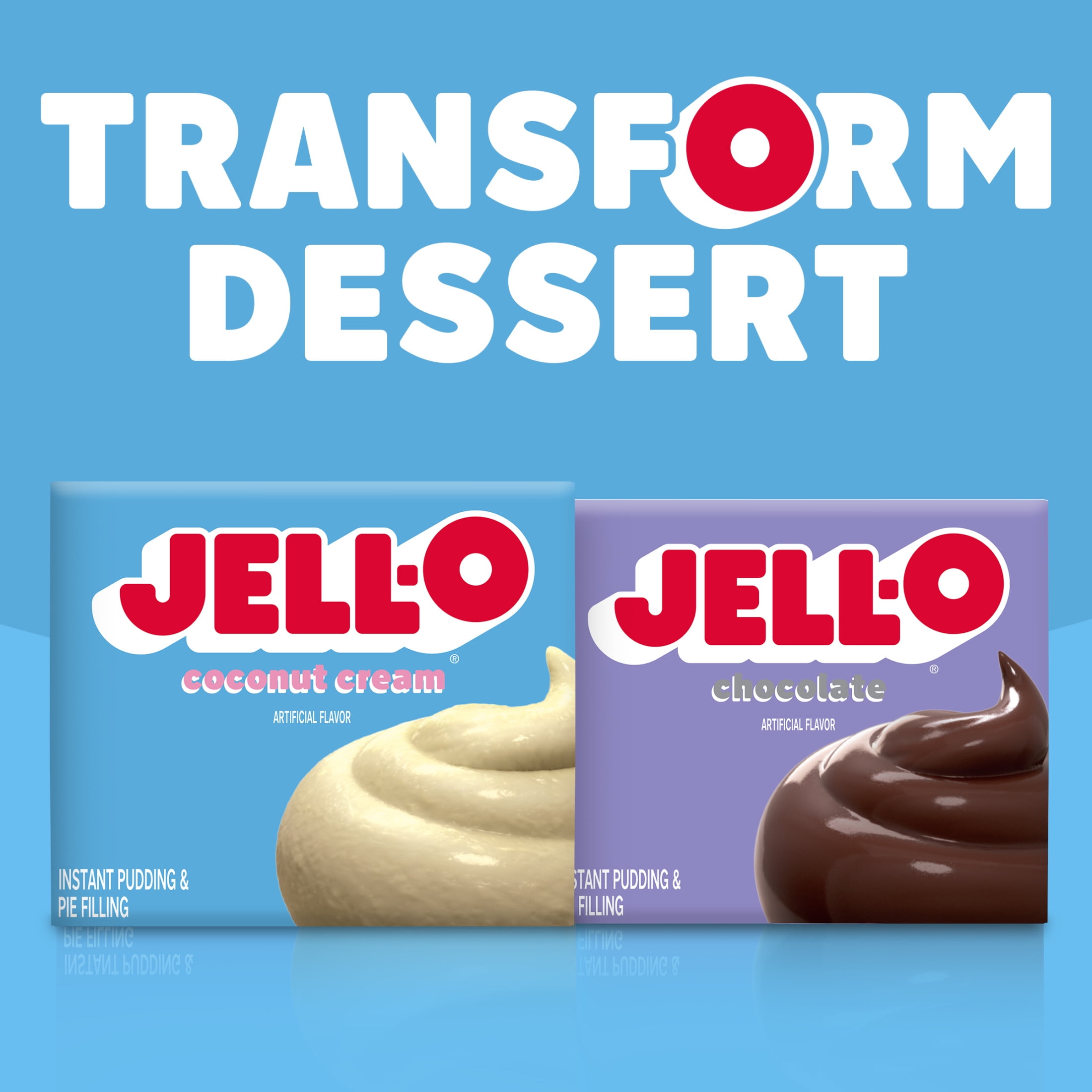 Jell-O Coconut Cream Artificially Flavored Instant Pudding & Pie Filling Mix, 3.4 oz Box