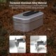 thumbnail image 3 of Camping Lunch Box Folding Handle Aluminum Camping Bento Container Camping Picnic Cookware 650ml /1300ml, 3 of 4