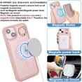 thumbnail image 2 of iPhone 13 case with Card Holder, iPhone 13 Phone Case Wallet for Women magsafe Compatible Wallet Detachable 2-in-1 for Men-Pink, 2 of 13
