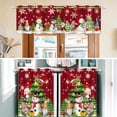 thumbnail image 6 of Christmas Valance, Tree Kitchen Valances, Snowman Gnome Curtains 54''x18'', Home Decor, Winter Snowflake Valance Curtains, 6 of 6