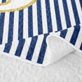 thumbnail image 5 of Erosebridal Fashion Letter J Quilt Full for Girls Boys, Blue Cartoon Line Full Bedspread Sets, 3-Piece, 5 of 7