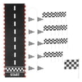 thumbnail image 1 of Siruishop Racetrack Floor Running Mat for Sport Event Gifts Checkered Hand Waving Flag, 1 of 8