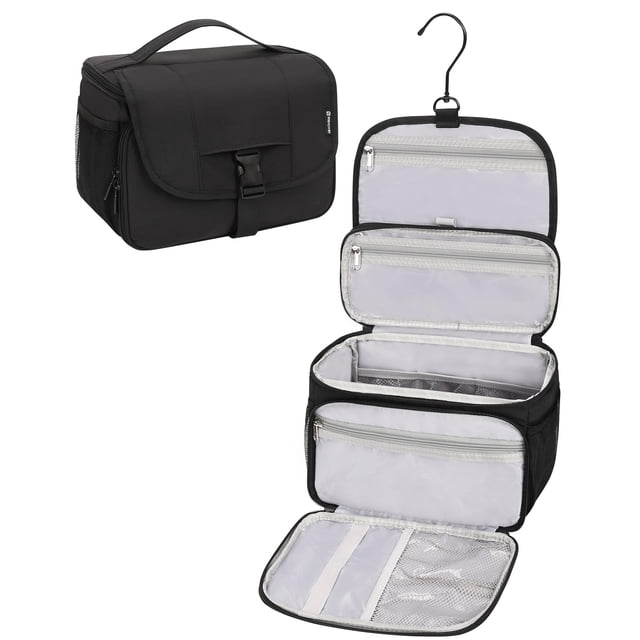 Neceser Relavel, resistente al agua, kit Dopp, negro